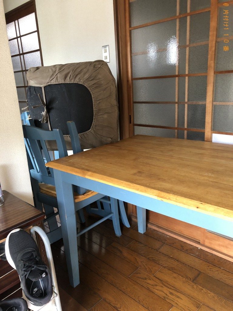 【北九州市門司区】ダイニングテーブルと椅子回収　お客様の声