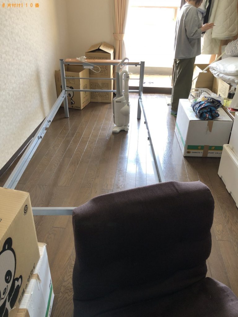 【北九州市戸畑区】シングルベッド、学習机、洗濯機の回収・処分