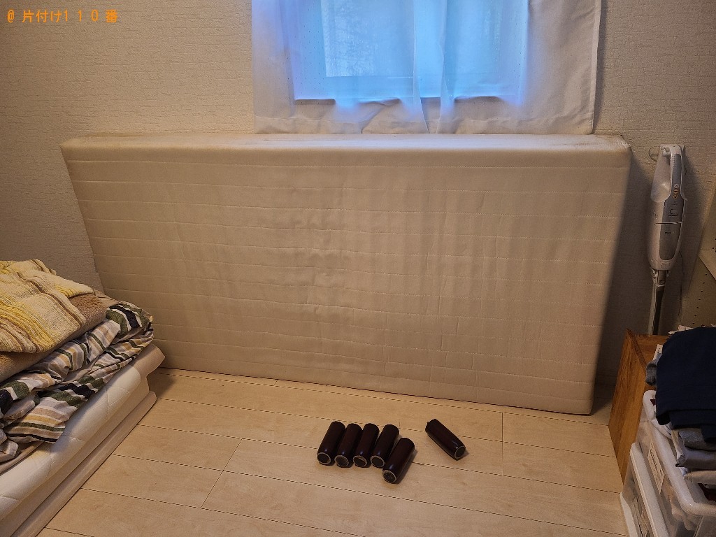 【北九州市小倉南区】マットレス付きシングルベッドの回収・処分