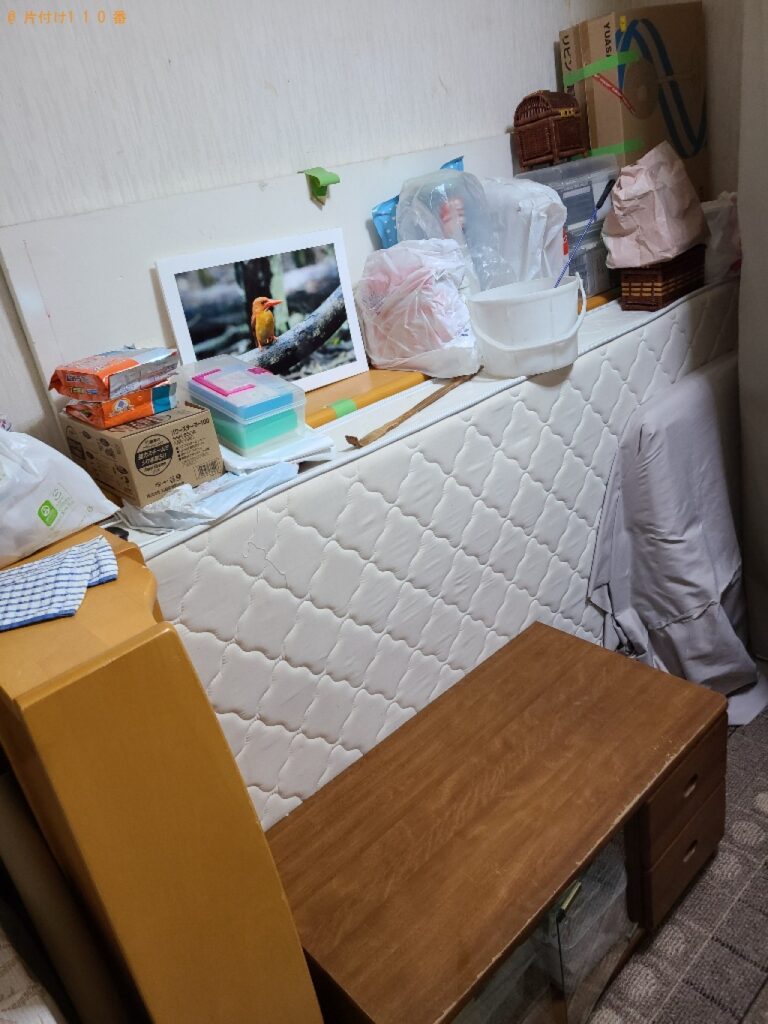 【北九州市八幡西区】マットレス付きシングルベッド、家具等の回収