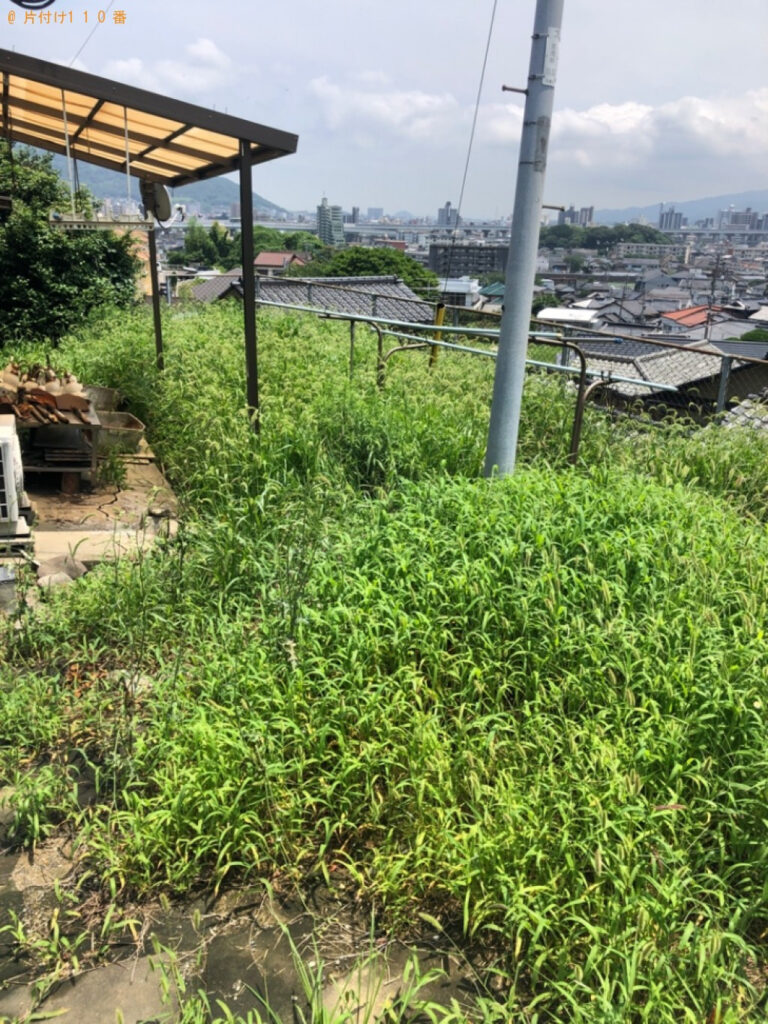 【北九州市】木材、照明器具、スコップ等の回収と草刈り作業ご依頼