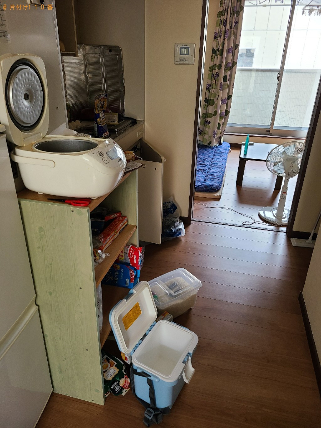 【北九州市】テーブル、カラーボックス、扇風機、炊飯器等の回収