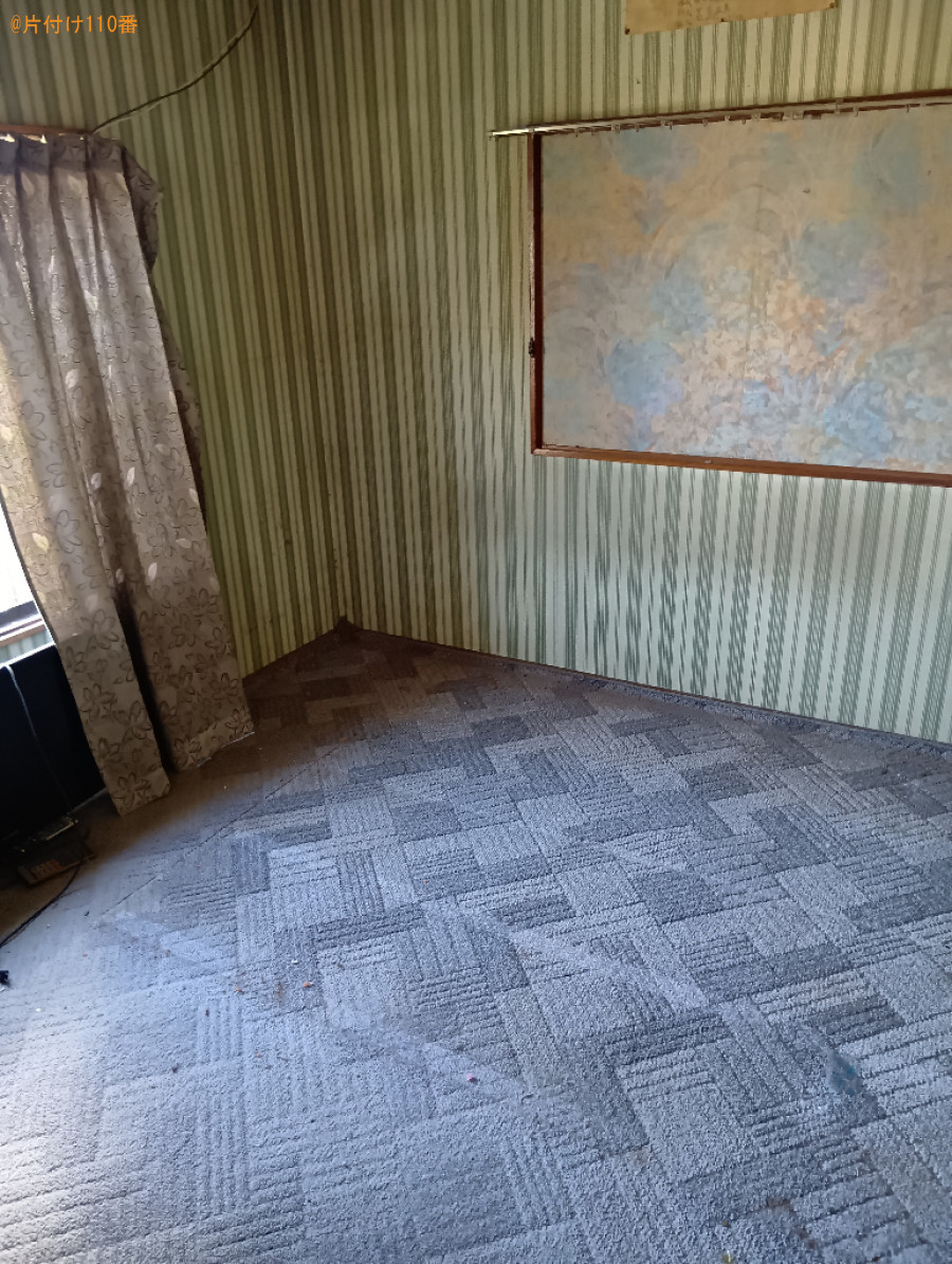 マットレス付きシングルベッド、タンス、冷蔵庫、食器棚等の回収